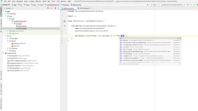 Android RecyclerView Dividers: Create a RecyclerView and Add a Simple or Custom Divider смотреть онлайн