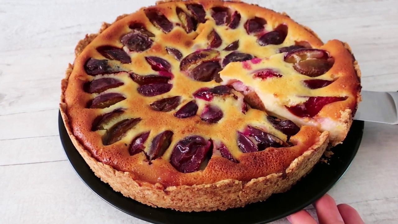 Пирог со сливами. Сливовый тарт. Красивый, простой и очень вкусный сливовый пирог смотреть онлайн
