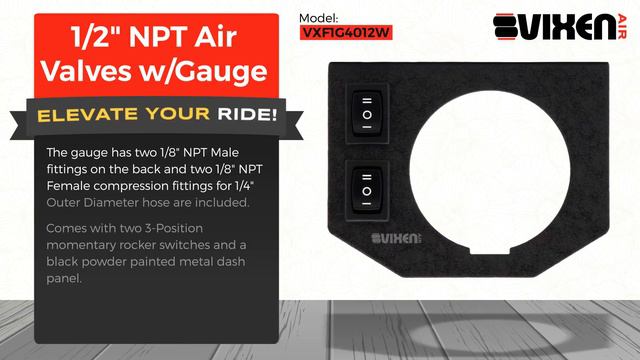 📢 VIXEN AIR VXF1G4012W 1/2" NPT Air Valves w/Gauge 🔥 смотреть онлайн