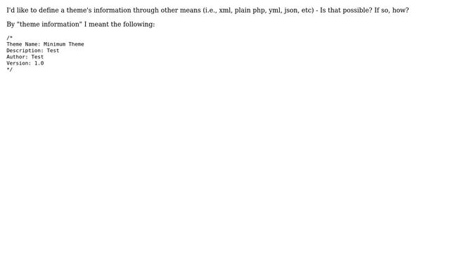 Wordpress: Define theme information other than through style.css смотреть онлайн