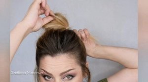 НЕБРЕЖНЫЙ ВЫСОКИЙ ПУЧОК НА ДЛИННЫЕ ВОЛОСЫ | EASY MESSY BUN