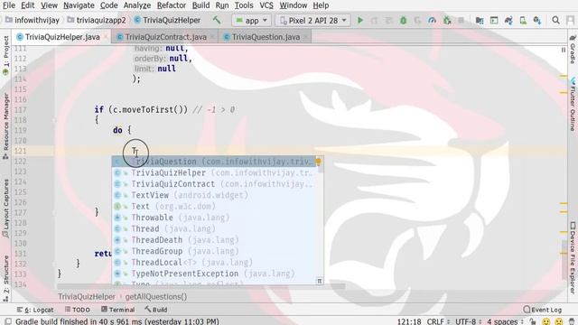 How to make Quiz App in Android Studio | Quiz App in Android with SQLite | Get all Questions Part 5 смотреть онлайн