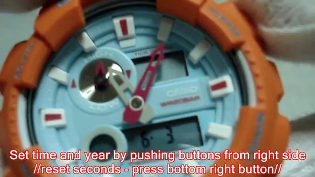 G-Shock GAX-100 manual 5484 to set time and calibration смотреть онлайн
