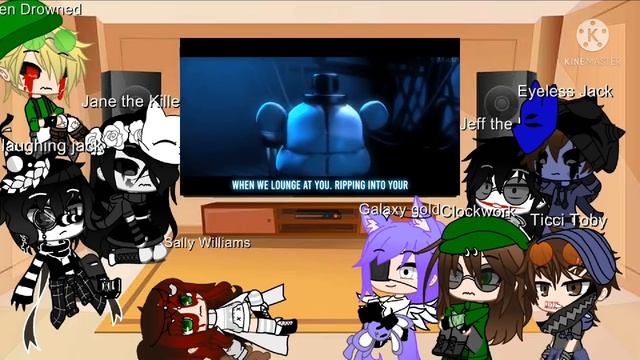 creepypastas react to FNaF songs//part 2// смотреть онлайн