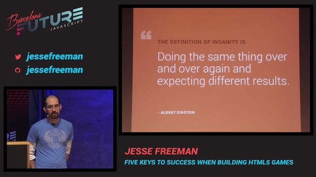 Jesse Freeman - Five keys to success when building HTML5 games (FutureJS 2014) смотреть онлайн