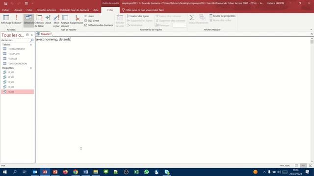 Les dates (Requête Access SQL simple 06) смотреть онлайн