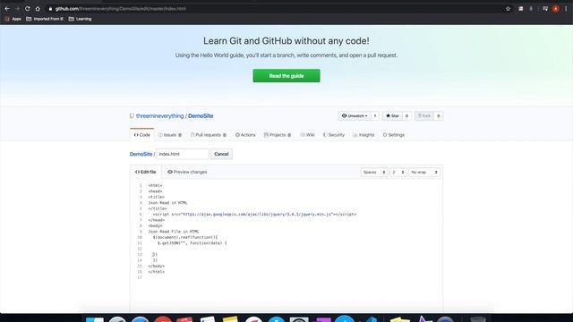 Read JSON data in HTML смотреть онлайн