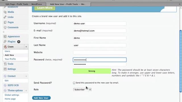 Wordpress - How to add a user. смотреть онлайн