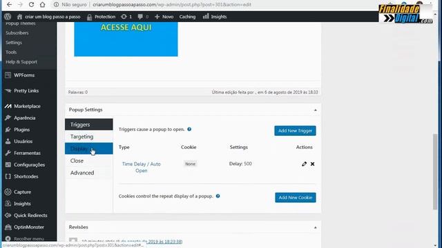 COMO CRIAR POPUP no WORDPRESS (Plugin GRATUITO Popup Maker Wordpress) Como Criar Popup no seu BLOG смотреть онлайн
