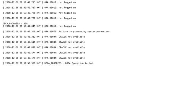 Databases: Oracle installation error: "DBCA_PROGRESS : DBCA Operation failed." смотреть онлайн