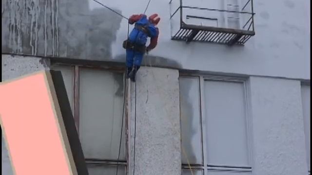 Высотные работы - покраска фасада смотреть онлайн