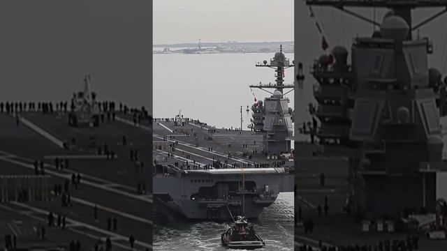 A look at the US' most advanced aircraft carrier that has arrived in the Eastern Mediterranean Sea. смотреть онлайн