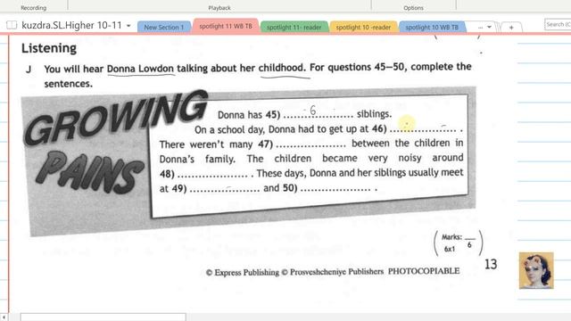 27. Spotlight 11. Module 1. Test booklet part 2. Writing Listening смотреть онлайн