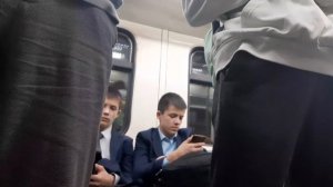 Казанское метро. Поездка на фирменном (рекламном) поезде «Энергобанк», Козья Слобода - Дубравная