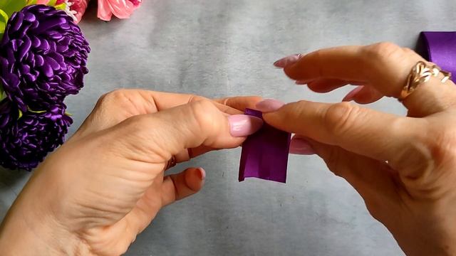 Цветы из атласных лент как живые своими руками Подробный мастер класс Легко и просто\Master diy смотреть онлайн