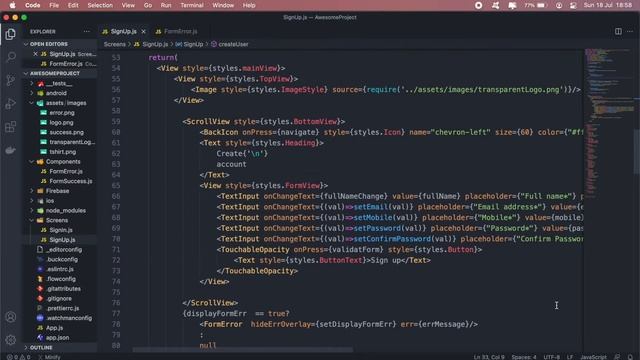Building a React Native app - #8 props & components continued and form validation смотреть онлайн