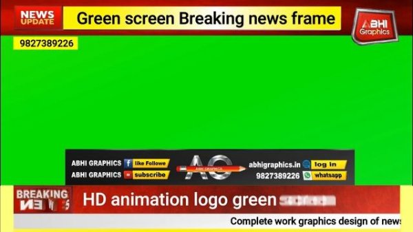 Breaking News Green Screen news template | News Frame For News Channel Animations vedio