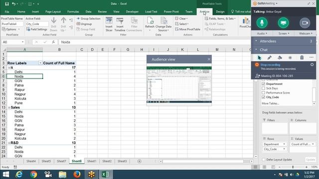 Pivot Table Autimation with MS Excel 2016 смотреть онлайн