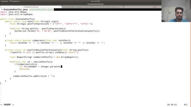 JAVA DATA STRUCTURE STACK : Evaluate A Postfix Operation Using A Stack смотреть онлайн