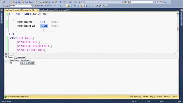SQL Server DataType 9 Time смотреть онлайн