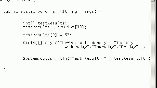 Java Video Tutorial 8: Arrays смотреть онлайн