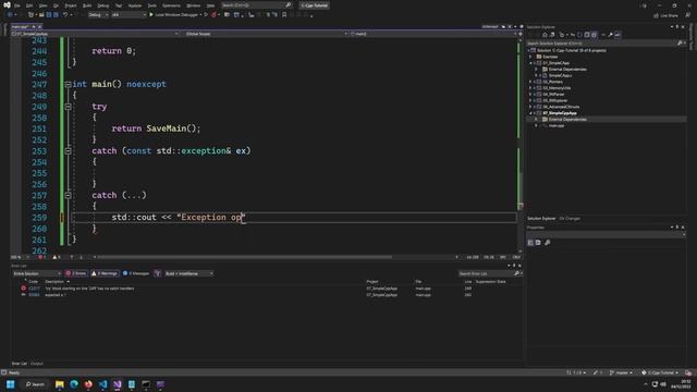 0x28 - Exceptions (OOP) | C++ Beginners Tutorial смотреть онлайн