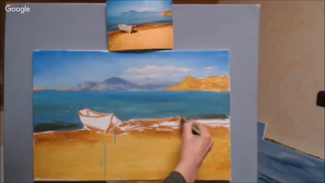 ? ХуДоЖнИкИ Как написать картину маслом / Морской пейзаж / Урок рисования / Людмила Гиттель смотреть онлайн