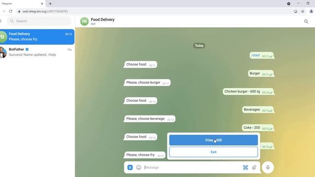 Telegram Bot Simulation смотреть онлайн