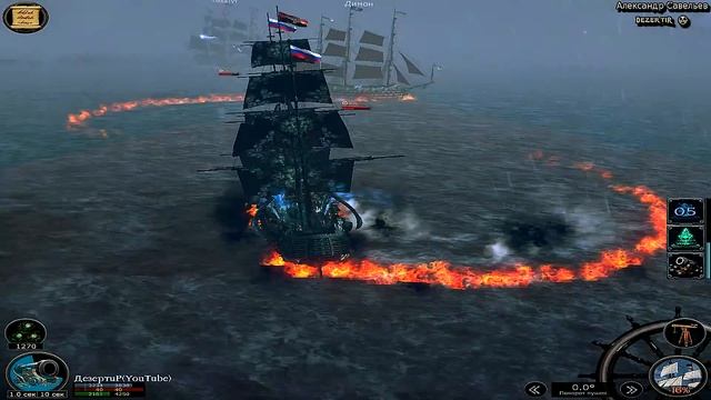 TempesT PVP 1VS2 (ЛехаТут и Димон) Линкор II  Обзор Темпест Пираты игра