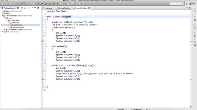 10 What is Instance Variable in JAVA ? Java Non-Static Variable ? Java Basic ? смотреть онлайн