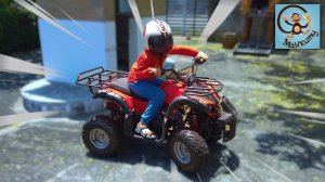 Дети и Машина. Диана и Даня, Милан - воришка украл колесо, погоня.  Манкиту Истории