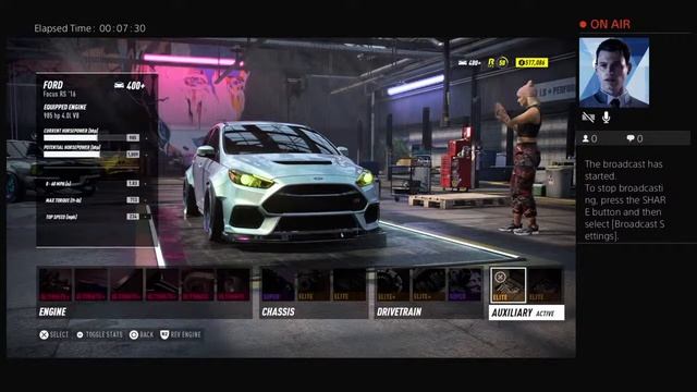 Ford Focus RS V8 Swapped NFS Heat смотреть онлайн