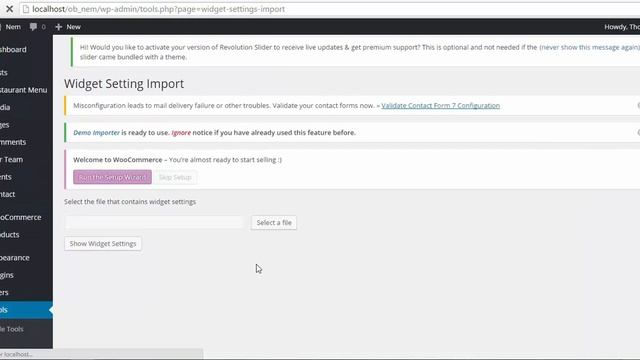 Restaurant WordPress theme - NEM: Installation theme смотреть онлайн