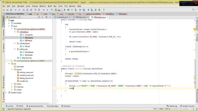 Android SQLite Database Ep.9 : RecyclerView - Save,Retrieve SEARCH/FILTER смотреть онлайн