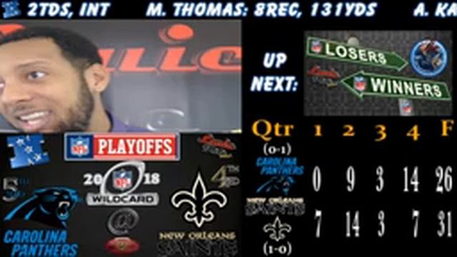 2018 NFL Playoffs | Wildcard Weekend | Panthers vs. Saints | Breakdown & React LIVE! ??? смотреть онлайн