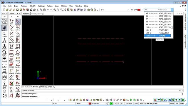 Linetypes and Linetype Scaling 1/3 in Caddie - AutoCAD Architecture compatible DWG CAD software смотреть онлайн