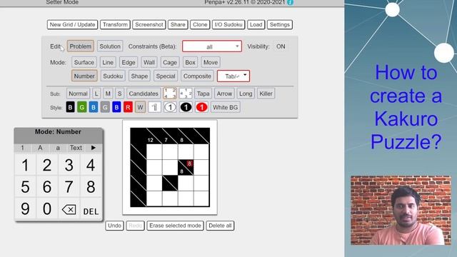 How to create a Kakuro Puzzle in Penpa+ (penpa-edit)? смотреть онлайн