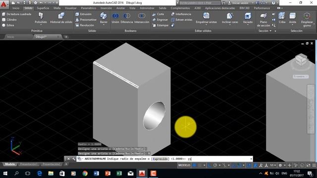 Autocad 3D extrusión, cortar, chaflan Clase Nro. 2 смотреть онлайн