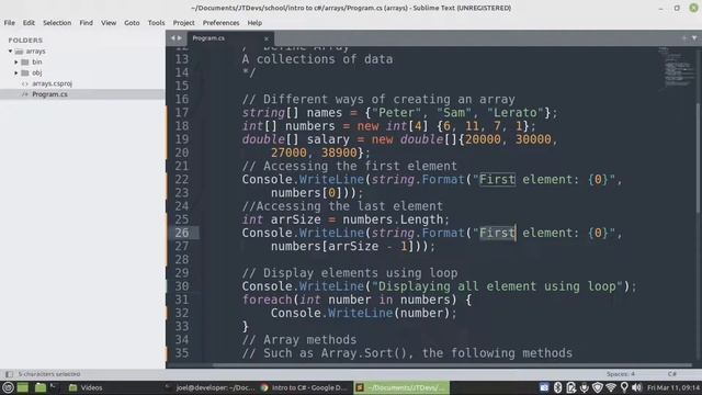 CSharp Lesson Regarding Arrays by JT Devs #CSharp смотреть онлайн