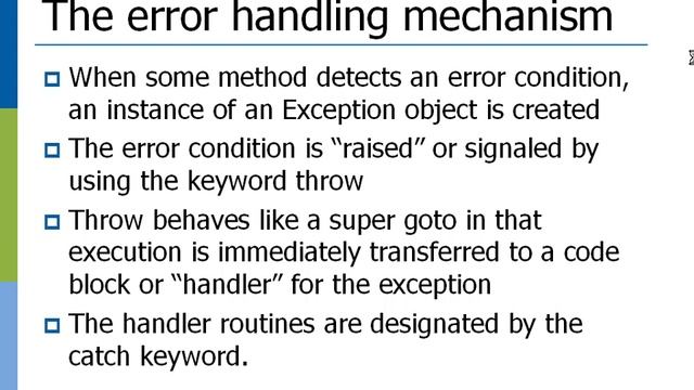 Exceptions and Error Handling Lecture смотреть онлайн