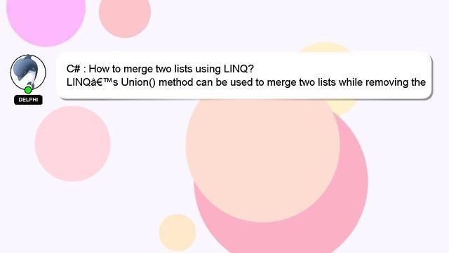 C# : How to merge two lists using LINQ? смотреть онлайн