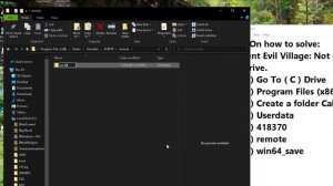 Resident Evil Village: There is not enough available space on your disk drive: must have 21MB