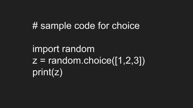 lesson 9 - concepts - random functions - choice, sample, shuffle смотреть онлайн