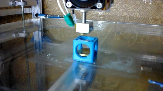 3D печать куба с монетой внутри (D-BOT CoreXY)