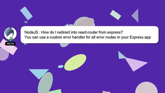 NodeJS : How do I redirect into react-router from express? смотреть онлайн