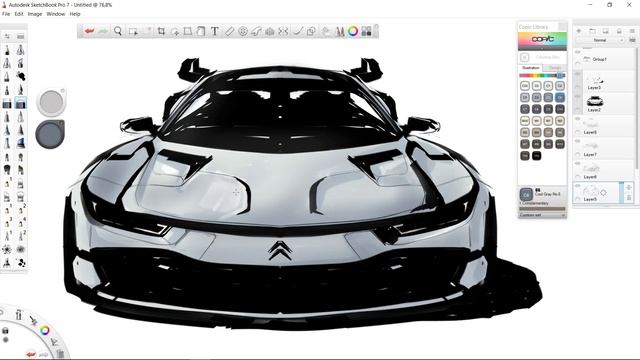 How To Sketch A Car Using SYMMETRY Tool (front view) смотреть онлайн
