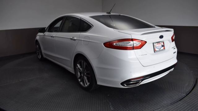 2015 White Platinum Metallic Tri-Coat Ford Fusion 4D Sedan #9841A смотреть онлайн