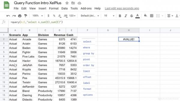Google Sheets Query Function Explained