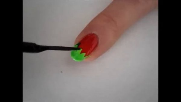 Sweet Strawberry Nail Art (Fruit/Berry Manicure)