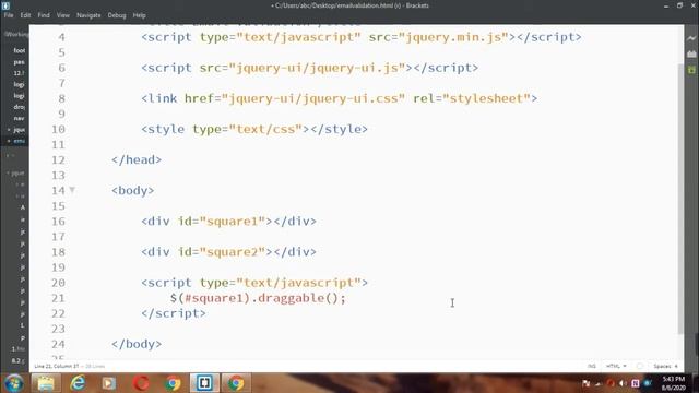 Drag and Drop Implementing Using jQuery UI Library смотреть онлайн